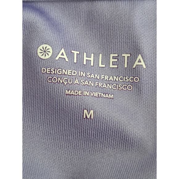 Athleta Seasoft Activewear Tank Top M Lavender Silky Soft Sweatshirt Stylish - Picture 2 of 9